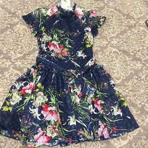 David Charles floral dress girls size 8 never worn new with tags